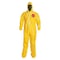 Dupont Coverall. Standard Fit Hood. Stormflap. Elastic Wrists. Attached Socks. Yellow. MD QC122SYLMD001200 - alternate 1
