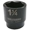 Westward WESTWARD 1/2 in Drive Impact Socket, Standard Socket, Black Oxide, 1 1/4 in 4LXN7 - alternate 2