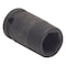 Westward WESTWARD 1/4 in Drive Impact Socket, Standard Socket, Black Oxide, 7 mm 4LYA5 - alternate 2
