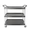 Rubbermaid Commercial Dual-Handle Utility Cart with Lipped Plastic Shelves, Plastic, 300 lb Load Capacity, 3 Shelves FG409100GRAY - alternate 4