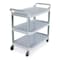 Rubbermaid Commercial Dual-Handle Utility Cart with Lipped Plastic Shelves, Plastic, 300 lb Load Capacity, 3 Shelves FG409100GRAY - alternate 1