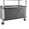 Rubbermaid Commercial Enclosed Service Cart, 300 lb Load Capacity, 2 Shelves, 40 5/8 in L, 20 in W, 37 13/16 in H FG409400GRAY - alternate 6