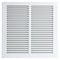 Zoro Select Ceiling/Wall Return Air Grille, 10 in W x 10 in H Opening, 288cfm, White, Steel, 1 Way, Surface Mount 4MJN4 - alternate 1