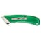 Pacific Handy Cutter Safety Knife, 3 Fixed Blade Depths, 5 3/4 in L, Safety Point, Steel Blade, Green Plastic Handle S4R - alternate 6