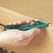 Pacific Handy Cutter Safety Knife, 3 Fixed Blade Depths, 5 3/4 in L, Safety Point, Steel Blade, Green Plastic Handle S4R - alternate 3