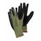 Zoro Select Coated Gloves, Latex, Sandy, Palm, 3 Abrasion Level, Black/Green, L 1 PR 4NMP2 - alternate 4