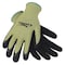 Zoro Select Coated Gloves, Latex, Sandy, Palm, 3 Abrasion Level, Black/Green, L 1 PR 4NMP2 - alternate 1