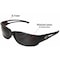 Edge Eyewear Kazbek, Safety Glasses, Anti-Scratch, Gray Lens, Black Frame, Full-Frame, Polarized TSK-XL216 - alternate 3