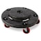 Rubbermaid Commercial Quiet Container Dolly for BRUTE 20-55 gal Containers 250 lb Load Capacity, 5 Swivel Casters, Black FG264043BLA - alternate 5