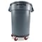 Rubbermaid Commercial Quiet Container Dolly for BRUTE 20-55 gal Containers 250 lb Load Capacity, 5 Swivel Casters, Black FG264043BLA - alternate 3