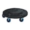Rubbermaid Commercial Quiet Container Dolly for BRUTE 20-55 gal Containers 250 lb Load Capacity, 5 Swivel Casters, Black FG264043BLA - alternate 4