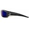 Edge Eyewear Reclus, Safety Glasses, Anti-Scratch, Blue Mirror Lens, Black Frame, Full-Frame SR118 - alternate 3