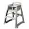 Rubbermaid Commercial High Chair, 29 3/4 in H, Platinum FG780608PLAT - alternate 6