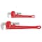 Westward 12 in, 18 in L 2 in, 2 1/2 in Cap. Cast Iron Straight Pipe Wrench Set, 2PC 4PL94 - alternate 1