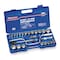 Westward 1/2" Drive Socket Wrench Set SAE, Metric 26 Pieces 14 mm to 32 mm, 7/16 in to 1 1/4 in , Chrome 4PM03 - alternate 1