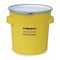 Eagle Mfg Open Head Salvage Drum, Polyethylene, 20 gal, Unlined, Yellow 1654 - alternate 1