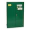 Eagle Mfg Hazardous Material Storage Cabinet, 45 gal, 2 Shelves, Steel, 43 in W x 65 in H x 18 in D, Green PEST47X - alternate 1