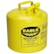 Eagle Mfg Type I Safety Can, Galvanized Steel, 5 gal, Self-Closing Lid, Yellow, 9 in Dia., Diesel UI50SY - alternate 1