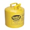 Eagle Mfg Type I Safety Can, Galvanized Steel, 5 gal, Self-Closing Lid, Yellow, 9 in Dia., Diesel UI50SY - alternate 2