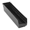 Quantum Storage Systems Shelf Storage Bin, Polypropylene, Black, 4 in H, 4 1/8 in W, 17 7/8 in L QSB103CO - alternate 1