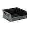 Quantum Storage Systems Hang & Stack Storage Bin, Polypropylene, Black, 5 in H, 11 in W, 10 7/8 in L QUS235CO - alternate 1
