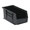 Quantum Storage Systems Hang & Stack Storage Bin, Polypropylene, Black, 5 in H, 5 1/2 in W, 10 7/8 in L QUS230CO - alternate 1