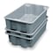 Mfg Tray Stack & Nest Storage Container, 3.7 gal, 17-7/8 in L x 10-5/8 in W x 5 in H, Gray 780208 - alternate 1