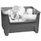 Akro-Mils Stacking Bin, 15-1/4 in L x 19-7/8 in W x 12-1/2 in H, Gray, 75 lb Load Capacity 13017GREY - alternate 2