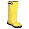 Zoro Select Overboots, Plain Toe, Rubber, 17 in H, Pull On, Cleated Sole, Yellow, 16, PR 4T277 - alternate 2