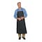Condor Chemical Resistant Bib Apron, Polyester/SBR Rubber, 29 mil Thick, 45 in L, Black, Universal Size 4T295 - alternate 2
