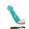 Ansell AlphaTec(R) Solvex 37-185 Chemical Resistant Gloves, Nitrile, 18 in L, 22 mil, Green, 11, 1 PR 37-185 - alternate 2