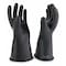 Salisbury Electrical Rubber Gloves, Class 0, Type I, 11 in, 1000V AC/1500V BC, Black, Size 8, 1 Pair E011B/8 - alternate 1