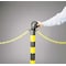 Zoro Select Barrier Post, Polyethylene, 41 in Height, Black/Yellow 6 PK 92123 - alternate 3