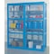 Denios Bulk Storage Locker, 87 in H, 74 in W, 28 in D, Blue, 8 Adjustable Shelves Shelves K32-3527 - alternate 5
