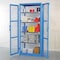 Denios Bulk Storage Locker, 87 in H, 74 in W, 28 in D, Blue, 8 Adjustable Shelves Shelves K32-3527 - alternate 4