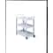 Rubbermaid Commercial Dual-Handle Utility Cart with Lipped Plastic Shelves, Plastic, 300 lb Load Capacity, 3 Shelves FG409100OWHT - alternate 5