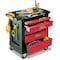Rubbermaid Commercial Mobile Work Station, 5 Drawers, 32-5/8 in W x 19-13/16 in D x 33-1/2 in H, Red/Black FG773488BLA - alternate 2