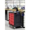Rubbermaid Commercial Mobile Work Station, 5 Drawers, 32-5/8 in W x 19-13/16 in D x 33-1/2 in H, Red/Black FG773488BLA - alternate 10