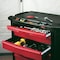 Rubbermaid Commercial Mobile Work Station, 5 Drawers, 32-5/8 in W x 19-13/16 in D x 33-1/2 in H, Red/Black FG773488BLA - alternate 11