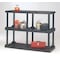 Structural Plastics Freestanding Plastic Shelving, Open Style, 16 in D, 96 in W, 27 in H, 2 Shelves, Black S9616B - alternate 6