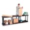 Structural Plastics Freestanding Plastic Shelving, Open Style, 16 in D, 96 in W, 27 in H, 2 Shelves, Black S9616B - alternate 3