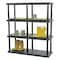 Structural Plastics Freestanding Plastic Shelving, Open Style, 16 in D, 36 in W, 27 in H, 2 Shelves, Black S3616B - alternate 4