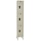 Hallowell Wardrobe Locker, 12 in W, 12 in D, 78 in H, (1) Wide, (3) Tier, Tan U1228-3G-PT - alternate 3