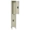 Hallowell Wardrobe Locker, 12 in W, 12 in D, 78 in H, (1) Wide, (2) Tier, Tan U1228-2G-PT - alternate 2