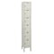Hallowell Box Locker, 12 in W, 18 in D, 78 in H, (1) Wide, (6) Tier, Tan U1288-6G-PT - alternate 1