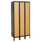 Hallowell Wardrobe Locker, 45 in W, 18 in D, 78 in H, (1) Tier, (3) Wide, Light Wood/Black UW3588-1A-MEW - alternate 1