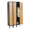 Hallowell Wardrobe Locker, 45 in W, 18 in D, 78 in H, (1) Tier, (3) Wide, Light Wood/Black UW3588-1A-MEW - alternate 2