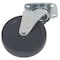 Zoro Select Swivel NSF-Listed Plate Caster, Rubber, 5 in., 200 lb. 4W907 - alternate 1