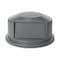 Rubbermaid Commercial BRUTE Trash Can Top, Round, Dome with Push Door, Fits 44 gal Cans, 24 3/4 in Dia, Gray FG264788GRAY - alternate 6