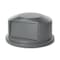 Rubbermaid Commercial BRUTE Trash Can Top, Round, Dome with Push Door, Fits 44 gal Cans, 24 3/4 in Dia, Gray FG264788GRAY - alternate 5